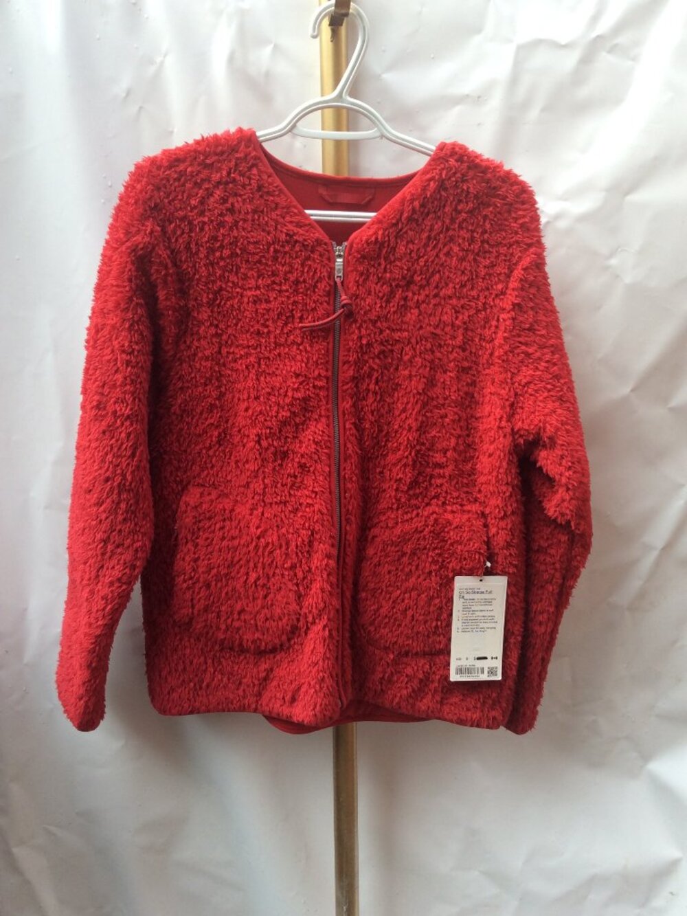 Lululemon Oh So Sherpa Full Zip Teddy Jacket Dark Red Size 8 NWT